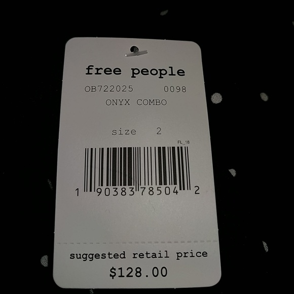 Free People All Yours Polka Dot Black White Dress - Picture 5 of 7
